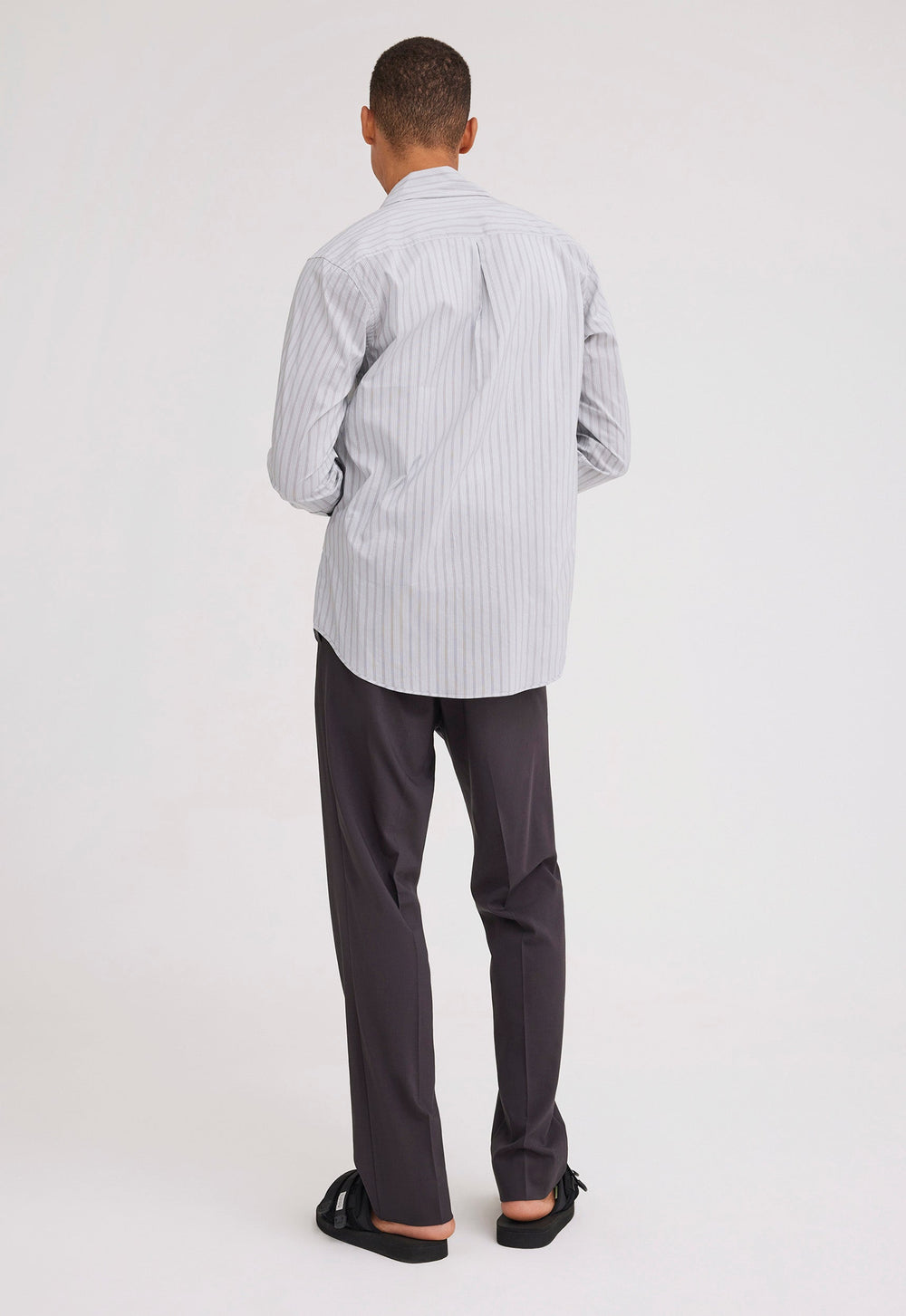 Jac+Jack Strand Cotton Silk Shirt - Nimbus Stripe